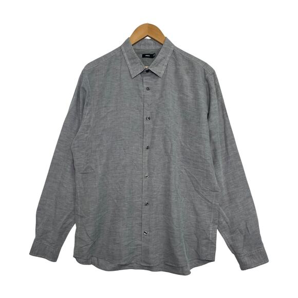 Vince Other - Vince Shirt Mens Extra Large Gray Linen Button Up Preppy Casual Lightweight